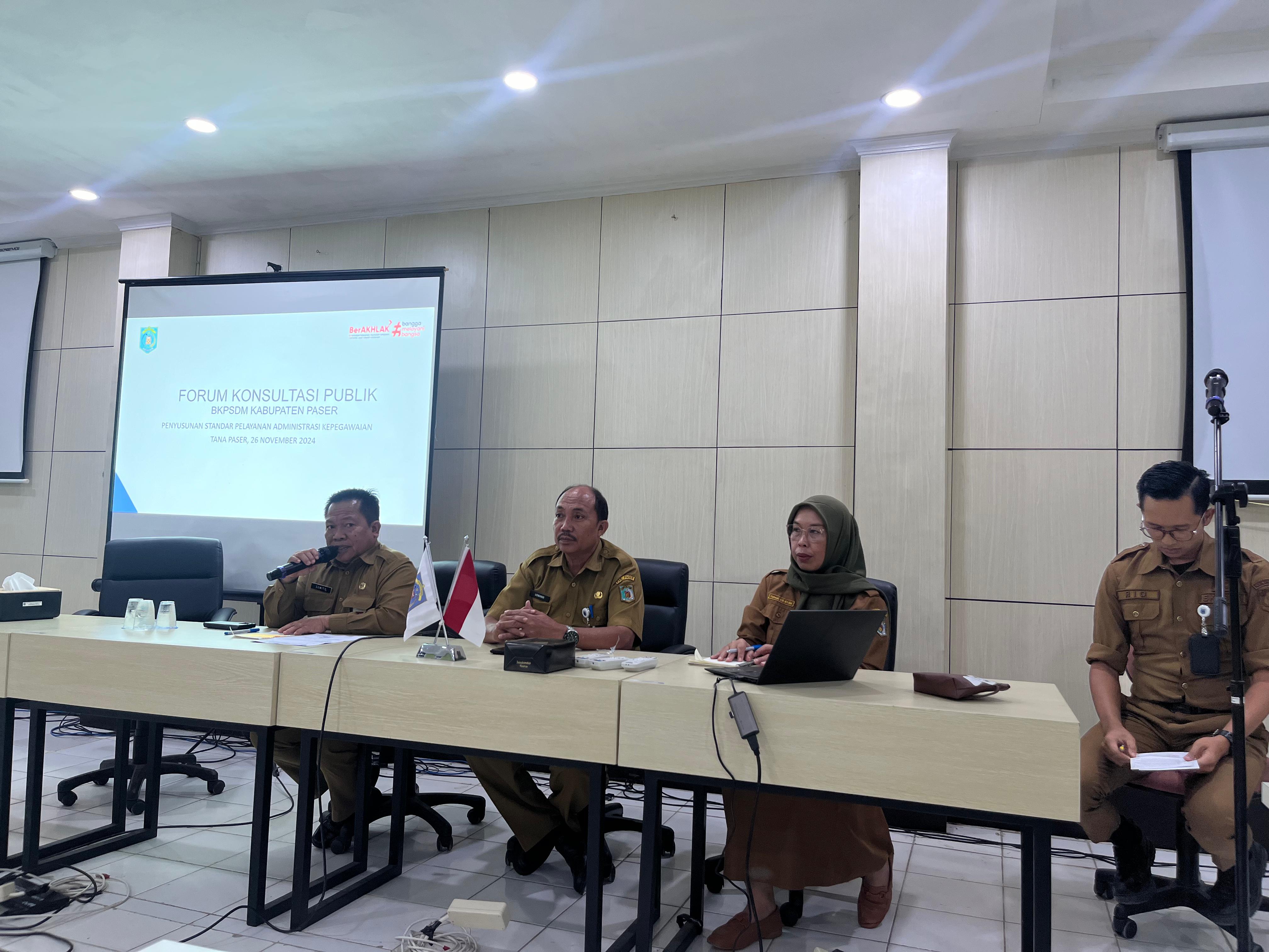 Forum Konsultasi Publik Penyusunan Standar Pelayanan Administrasi Kepegawaian Tahun 2024